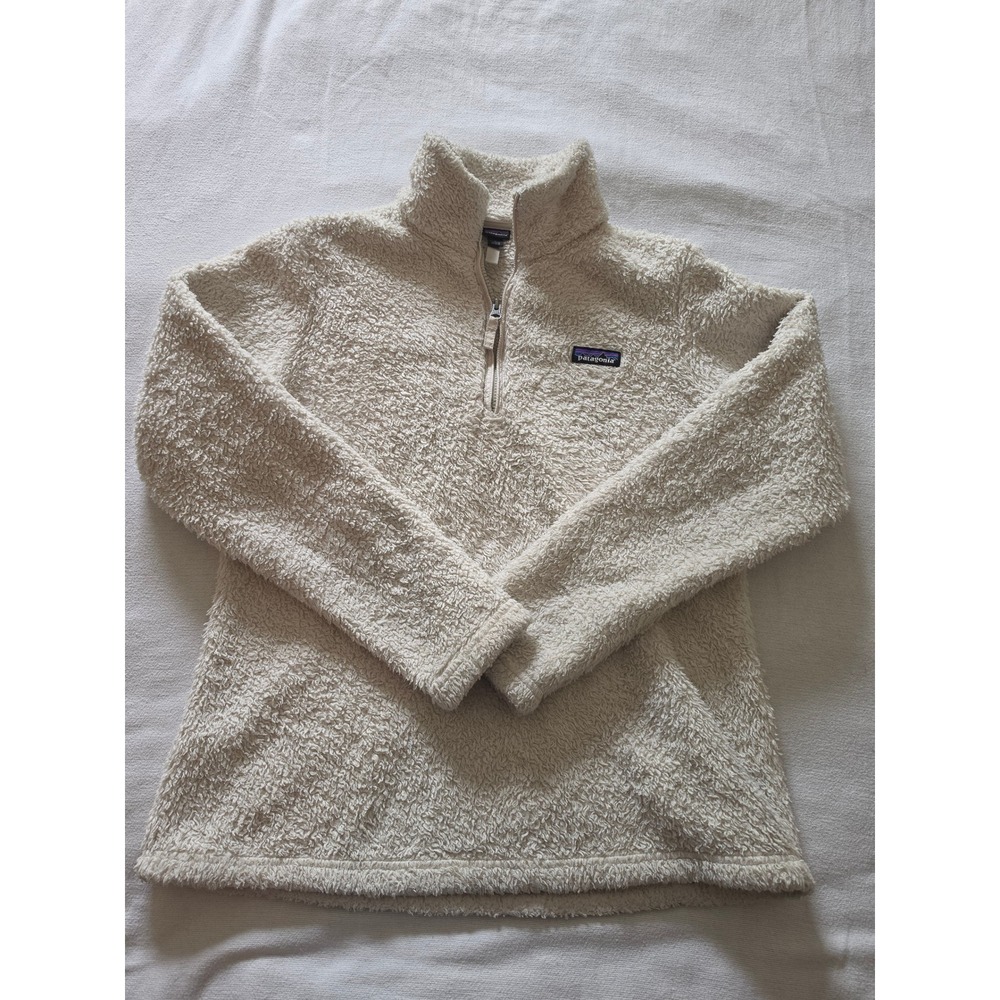 Patagonia Los Gatos 1/4 Zip Fleece Pullover Cream Off White Womens Large